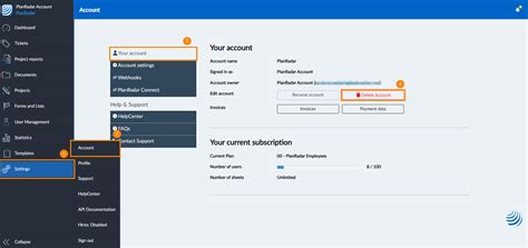 Account löschen – Helpcenter.